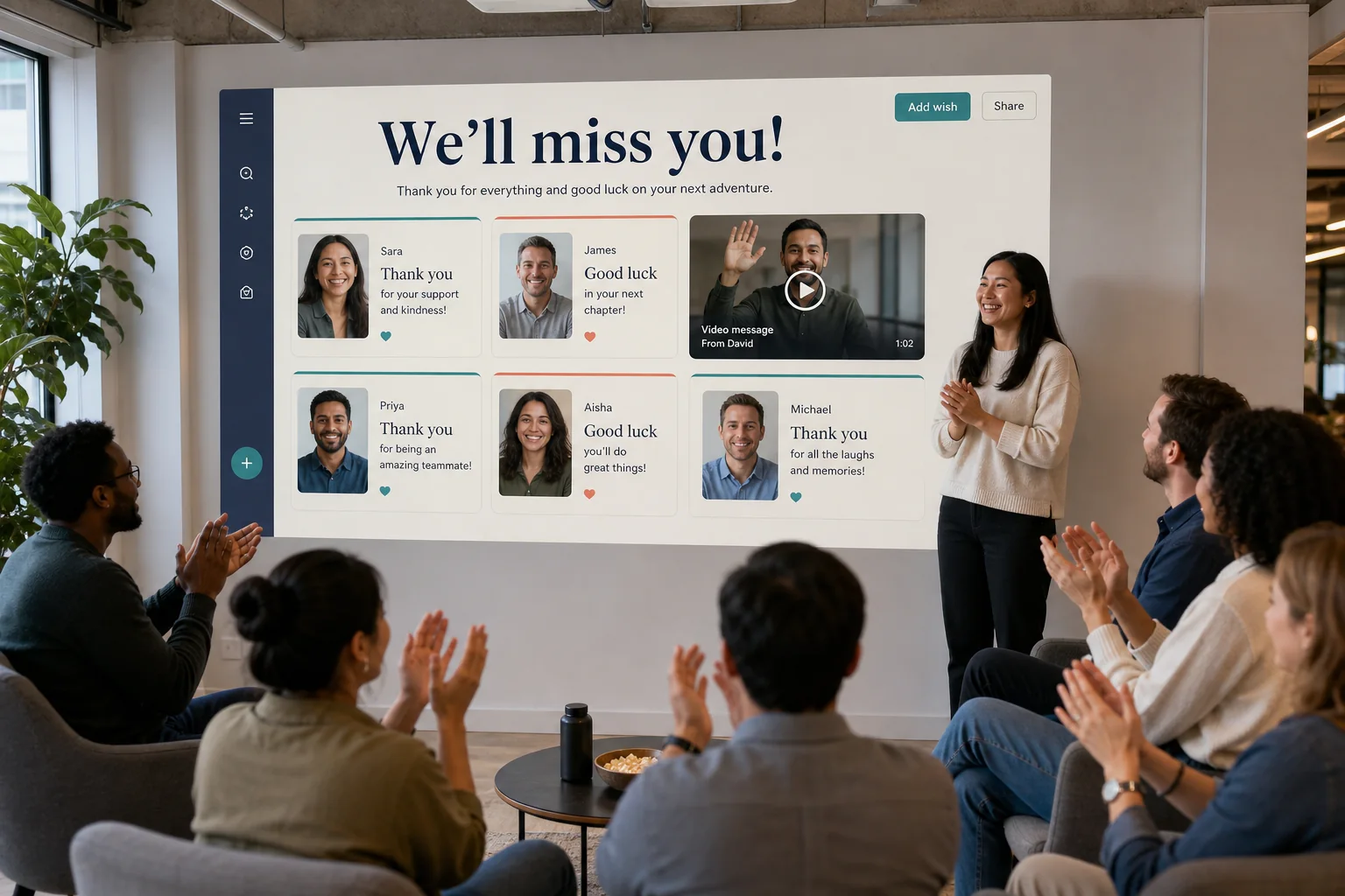 Digital group cards that make workplace recognition human